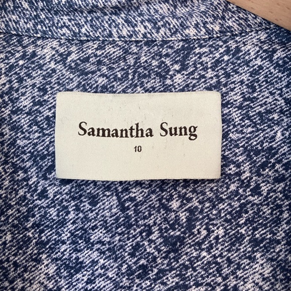 Samantha Sung Blue Hepburn Wrap Dress Size 10 - Picture 2 of 6